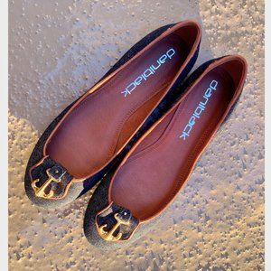 DANIBLACK Nautical Denim Flats - NEW NEVER WORN